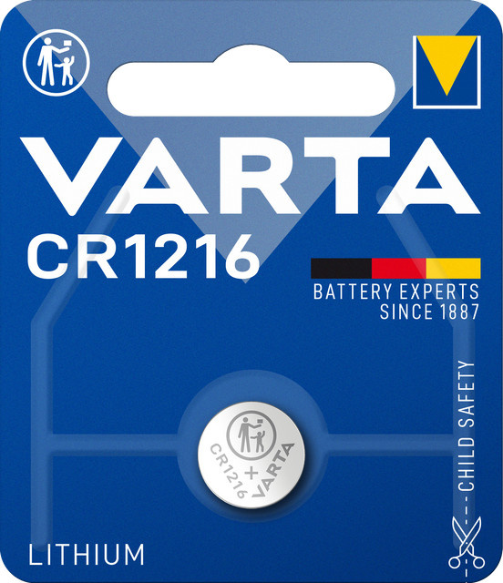 Varta CR1216 Lithium Knopfzellen Batterie im 1er Blister - Bild 1