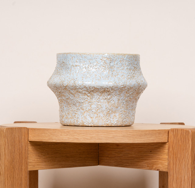 Keramik Übertopf Organisch von BLUME2000 in Beige, Tabletop, Höhe: 12,0 cm, Breite: 11,5 cm, Tiefe: 10,0 cm - Bild 1