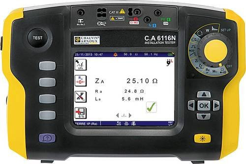 Chauvin Arnoux C.A 6116N Installationstester-Set mit Dataview Software in Gelb - Bild 1