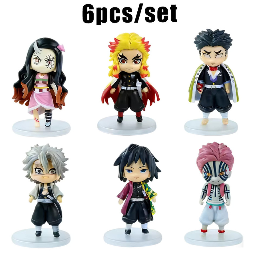 Bandai Demon Slayer Kimetsu no Yaiba Actionfiguren, 6-teiliges Set - Bild 2