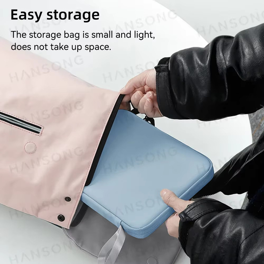 Hansong Tablet-Hülle als Handtasche für iPad Pro, Samsung, Xiaomi und Lenovo, stoßfest mit mehreren Taschen, Pink und Blau - Bild 4