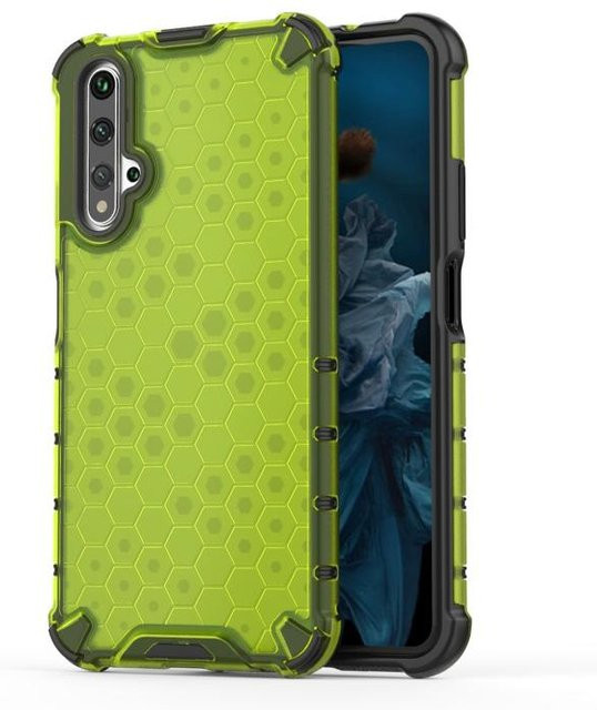 Stoßfeste Huawei Nova 5T Schutzhülle mit Wabenstruktur aus PC und TPU in Rot - Bild 1