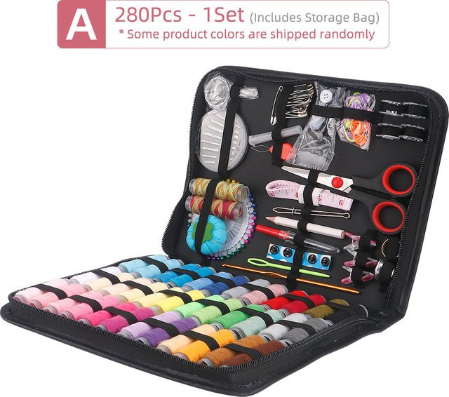 QJH Nähzubehör-Werkzeugset zum Nähen und Basteln in Multicolour für Zuhause und Reisen - Bild 1
