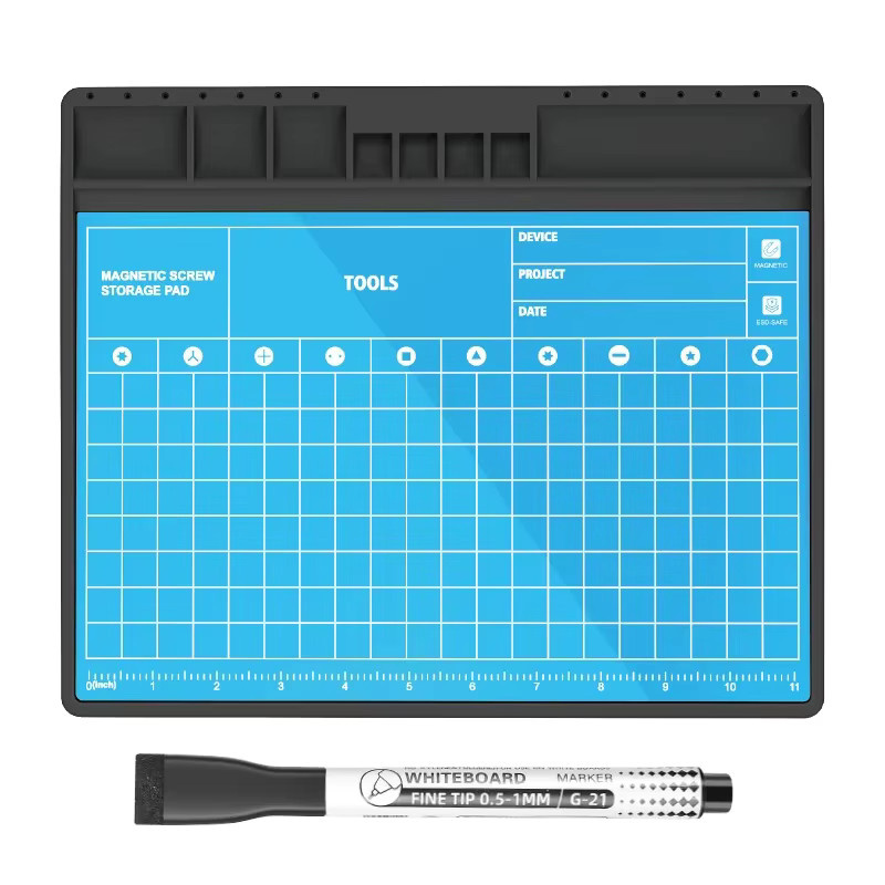 Steinel TE-712 Universelle Silikon-Arbeitsmatte für die Mobiltelefon-Wartung, blau, rutschfestes Schweiß-Reparaturpad - Bild 3