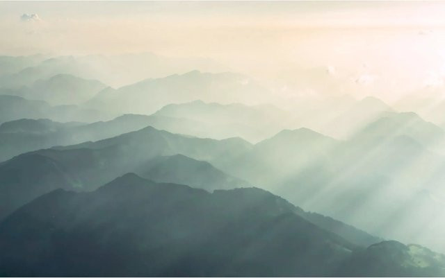 Komar Fototapete Hazy Hills aus Vlies in Grün, Breite: 400 cm, Höhe: 250 cm - Bild 1
