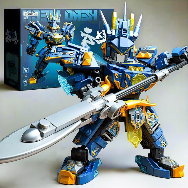 Linyi toy Blaue Mechanische Maschine Bausteine ab 3 Jahren - Bild 1