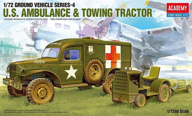 Academy US Dodge Amb. + Tractor, Fahrzeuge, 1:72, Grün - Bild 1