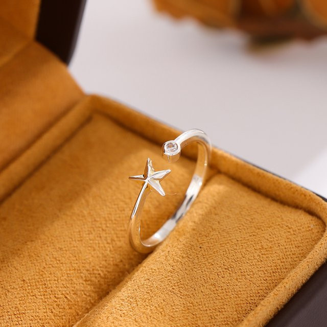 Seestern Ring 925 Silber, Kristall, Damen - Bild 1