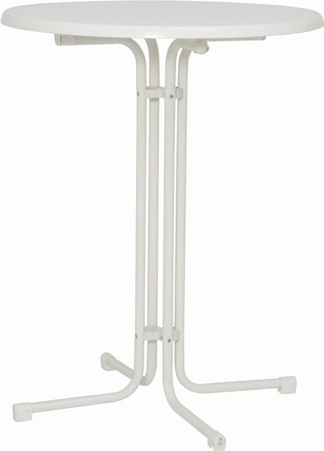 MFG Stehtisch rund mit Sevelit Tischplatte in Weiß, Höhe: 110 cm, Durchmesser: 85 cm - Bild 1