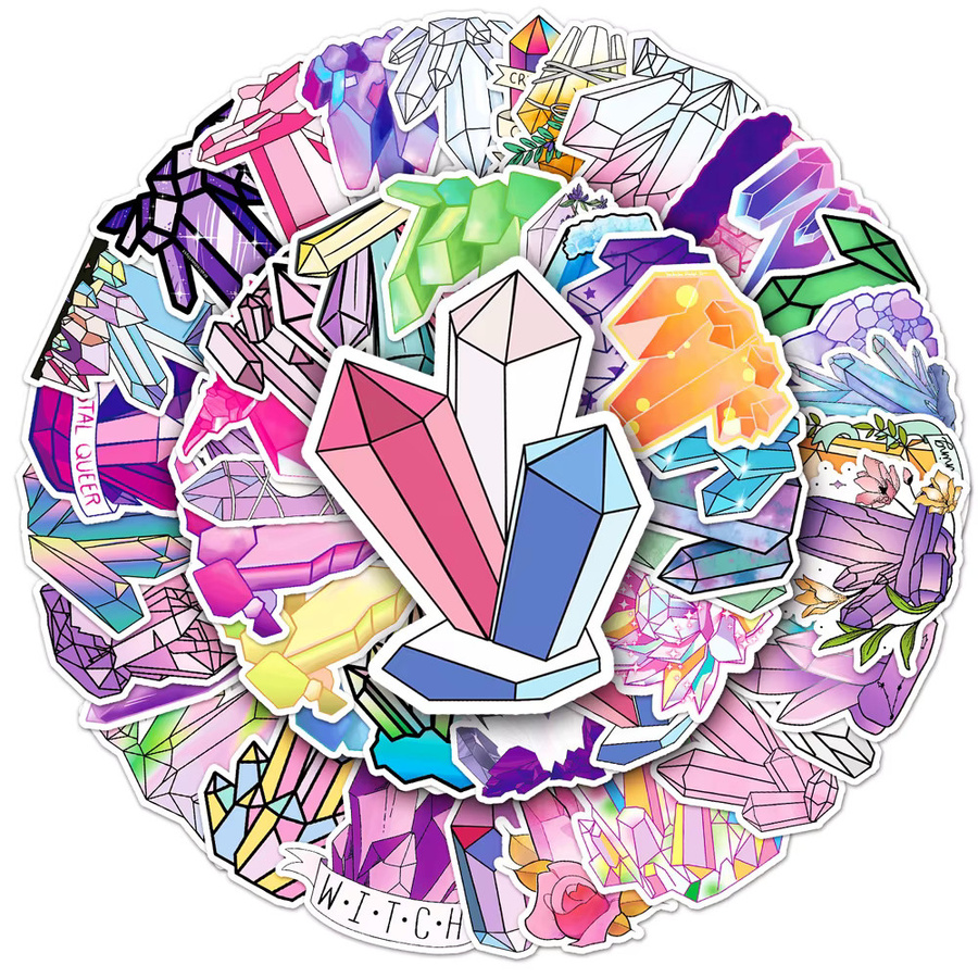 Charile Kristall-Ästhetik-Aufkleber, bunte Cartoon-Sticker, 10-teiliges Set - Bild 2