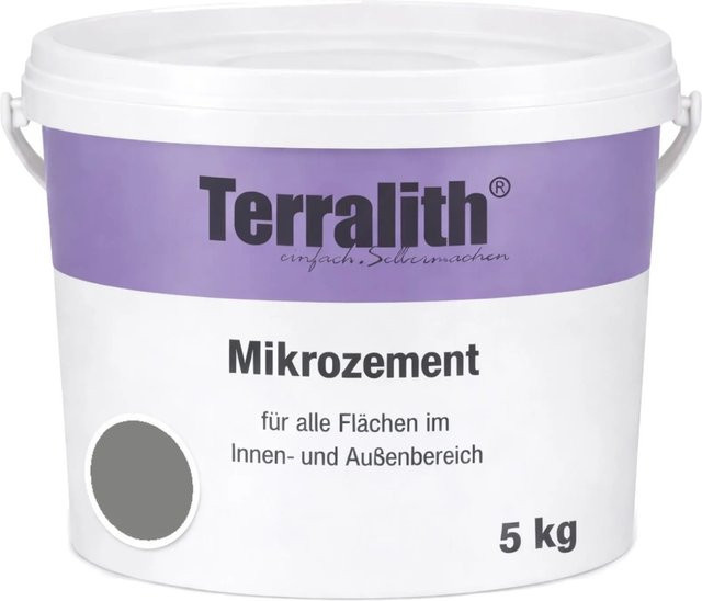 Terralith Mikrozement Fix & Fertig LFN0863 Anthrazit 5kg für 3,5qm - Bild 1