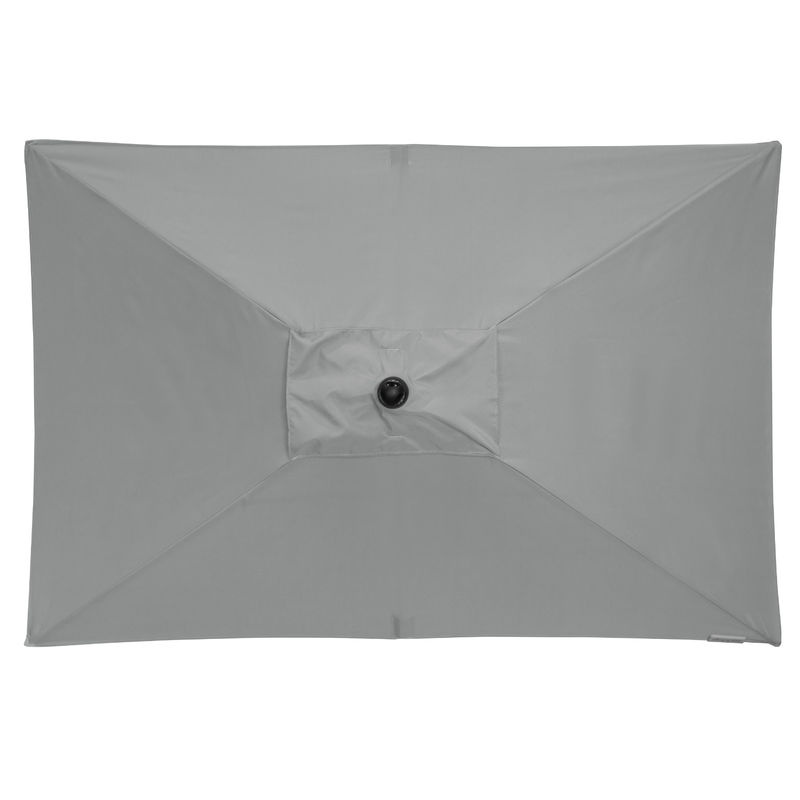 Doppler Mittelmastschirm Active Auto Tilt in Hellgrau mit UPF 50+ Polyester-Gewebe, B/T: 210 x 140 cm - Bild 3