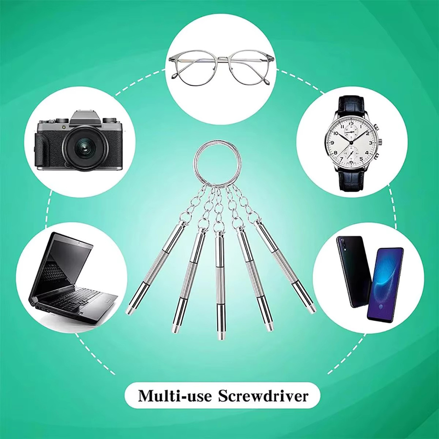 Erilles Mini 3 in 1 Multifunktions-Schraubendreher Reparatur-Kit für Brillen, Armbanduhren und Handys - Bild 4