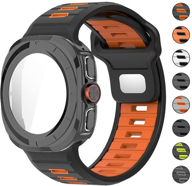 FancyWrist Uhrenarmband Silikon, Schwarz, Samsung Galaxy Watch Ultra 47 mm - Bild 1
