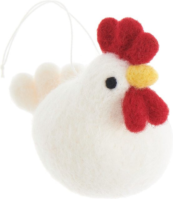 Rico Design Aufhänger Huhn aus Filz in Weiß für Ostern und Frühling - Bild 1