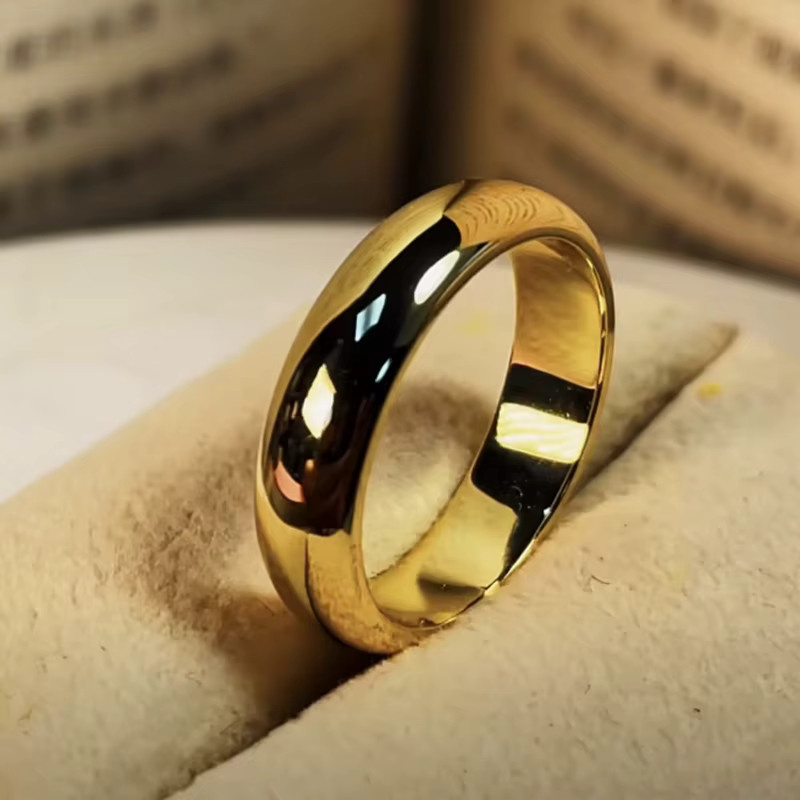 yanhui Ehering 750 Gold, 4 mm, Unisex - Bild 3