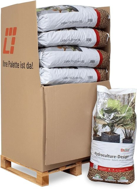 Liaflor Blähton Grob Terrakotta für Balkonpflanzen und Zimmerpflanzen, 650 l (13 x 50 l) - Bild 1