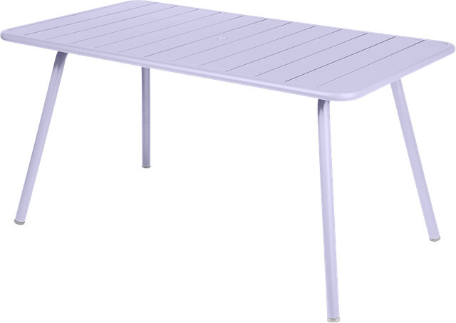 Fermob Luxembourg Comfort 6 Gartentisch aus pulverbeschichtetem Aluminium in Beige und Purple - Bild 1
