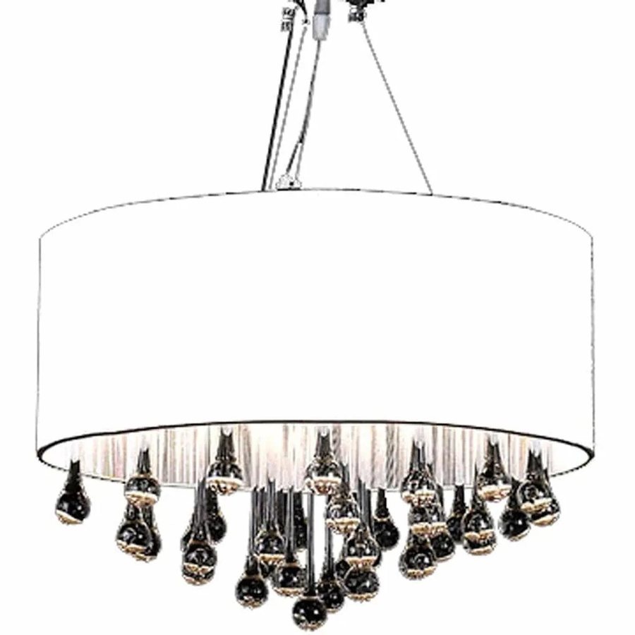 vidaXL Kronleuchter in Weiß und Chrom mit 85 Kristallen aus Metall und Glas im königlichen Design - Bild 1