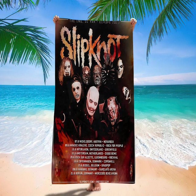 Slipknot Musik Mikrofaser Strandtuch von JMG Household Supplies, Saugfähig und Schnelltrocknend, Multicolour, 30 x 30 cm - Bild 1