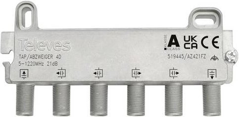 Televes AZ421FZ Kabel-TV Abzweiger in Silber - Bild 1