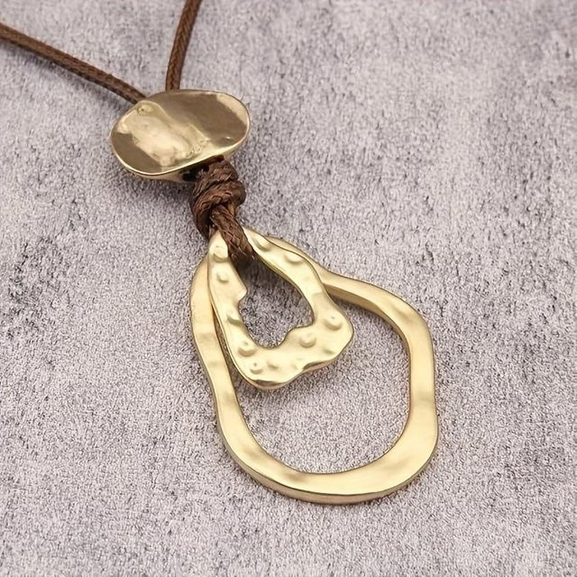 Halskette Leder, Gold, Damen - Bild 1