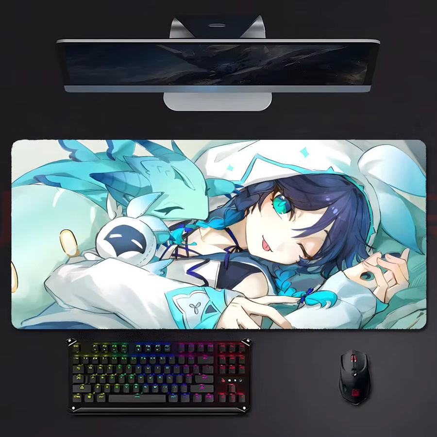 Game Freespirited G-Genshin Impact Venti Gaming-Mauspad mit LockEdge in Schwarz und Multicolour - Bild 3