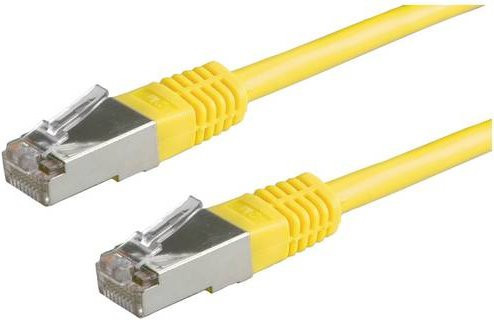 Roline RJ45 Patchkabel CAT 5e S/FTP Ethernet LAN Gelb, Länge: 1,00 m - Bild 1