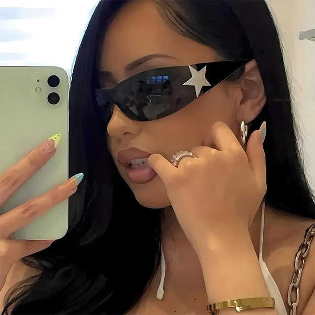 STERN Sonnenbrille, randlos, Stern Dekoration, Damen, Kunststoff - Bild 1