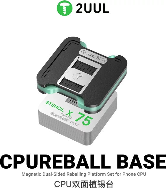 2UUL BH17 CPU Reball Base Magnetisches Reballing-Plattform-Set mit 75 Schablonen für Snapdragon und HiSilicon Serien - Bild 1