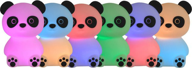 MegaLight LED Nachtlicht Paddy Panda dimmbar mit Timer und RGBW Farben in Multicolour aus Silikon - Bild 1