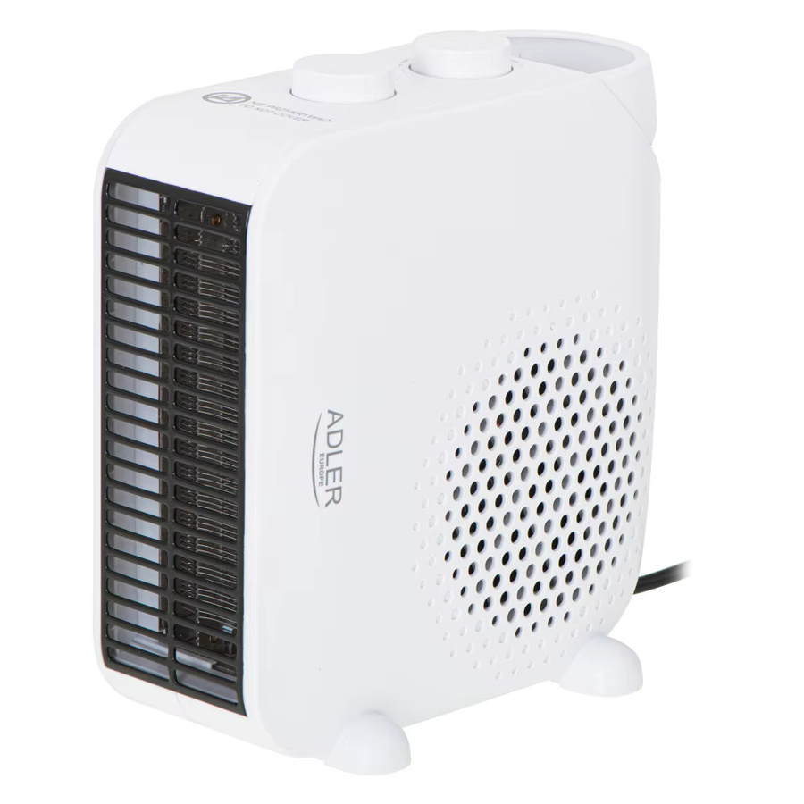 Adler Elektrische Heizung mit Lüfterfunktion und Thermostat, 2000 W, Weiß - Bild 2