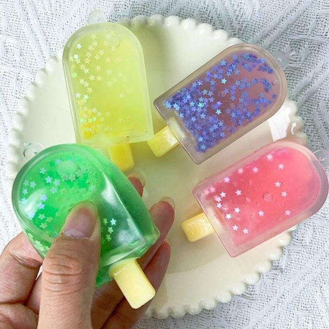 Kawaii Squishy Fidget Spielzeug Eiswürfel, Stressabbau Sensorisches Spielzeug - Bild 1