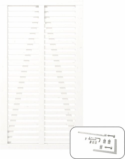 Plus Einzeltor Harmoni aus Nadelholz in Weiß, Breite: 100 cm, Höhe: 180 cm - Bild 1
