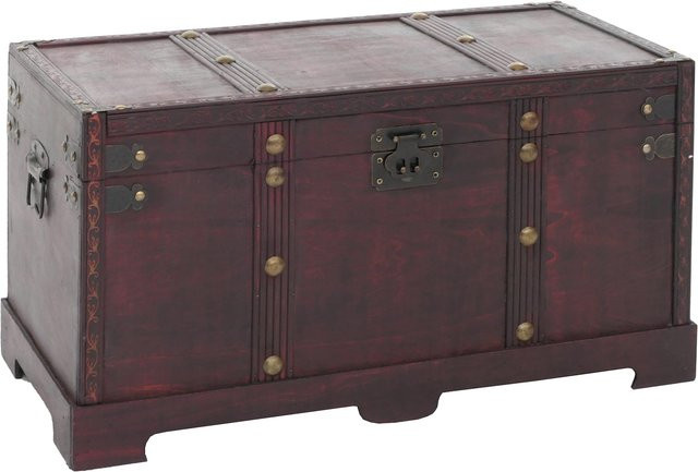 MCW Holztruhe Antibes in Antikoptik aus Fichtenholz, Braun, B: 57 cm, T: 30 cm, H: 29 cm - Bild 1