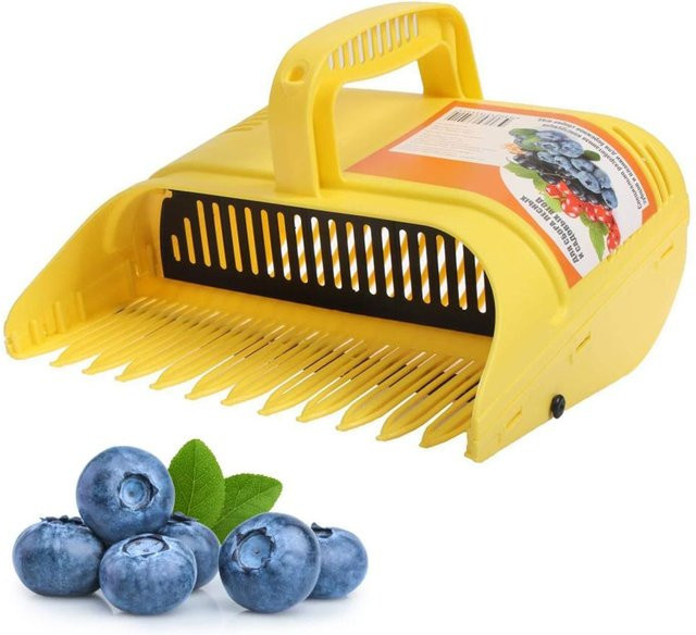 Houspace Blaubeerpflücker aus Kunststoff in Schwarz und Gelb für Blaubeeren und Preiselbeeren - Bild 1