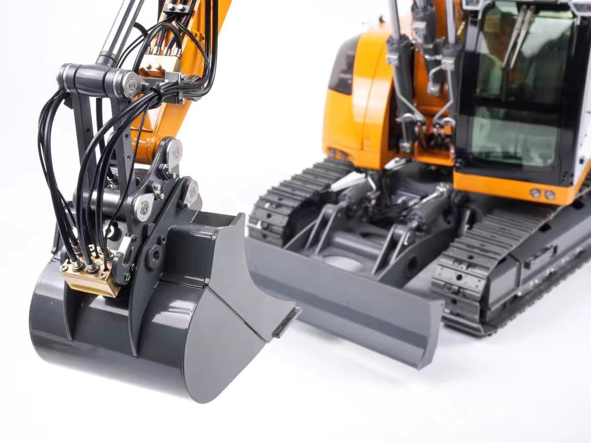 LESU Ketten- und Radbagger LR914, Fahrzeuge, Metall, Gelb - Bild 1