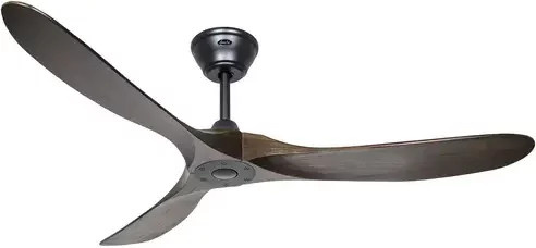 CasaFan ECO GENUINO 152 MS-NB Deckenventilator in Schwarz Matt mit Fernbedienung und Winterbetrieb, Durchmesser: 152 cm, Höhe: 28,5 cm - Bild 1