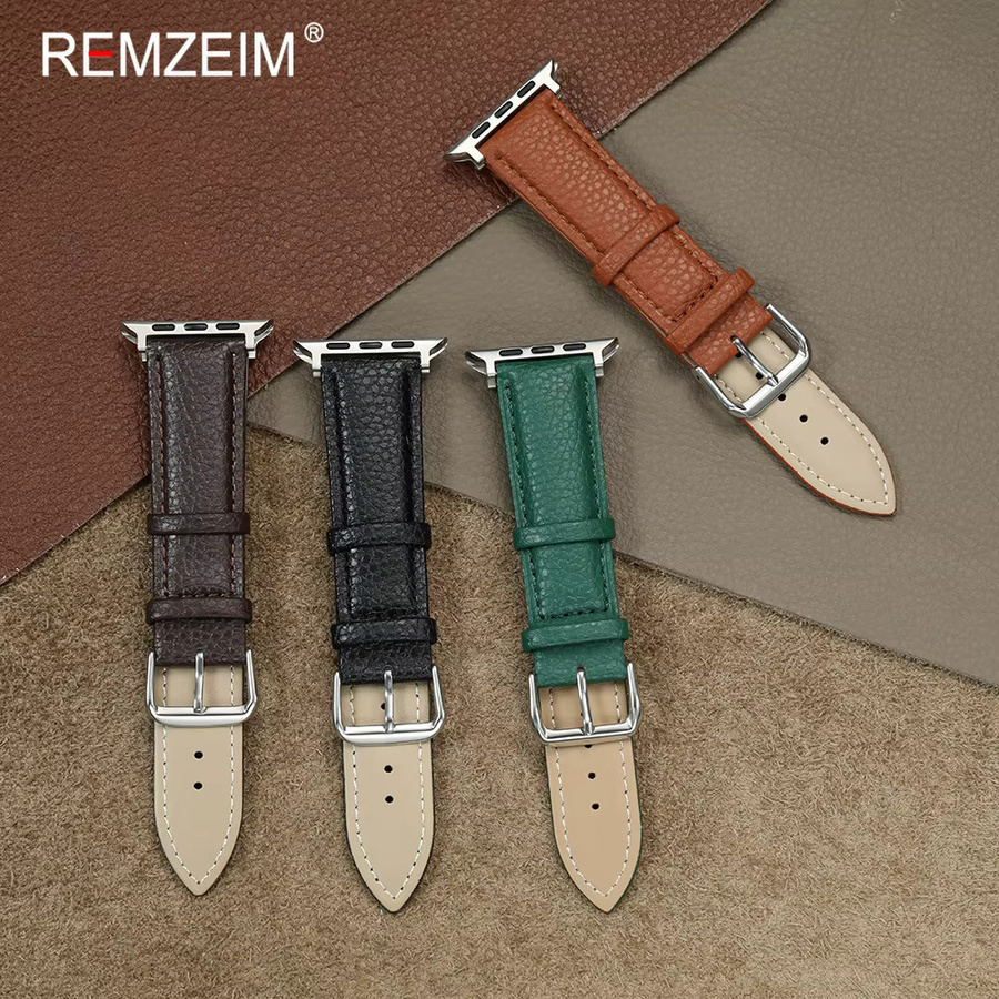 REMZEIM Uhrenarmband PU-Leder, Damen, für Apple Watch 38–49 mm - Bild 1
