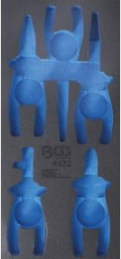 BGS Werkstattwageneinlage 1/3 blau für Art. 4132-1 - Bild 1