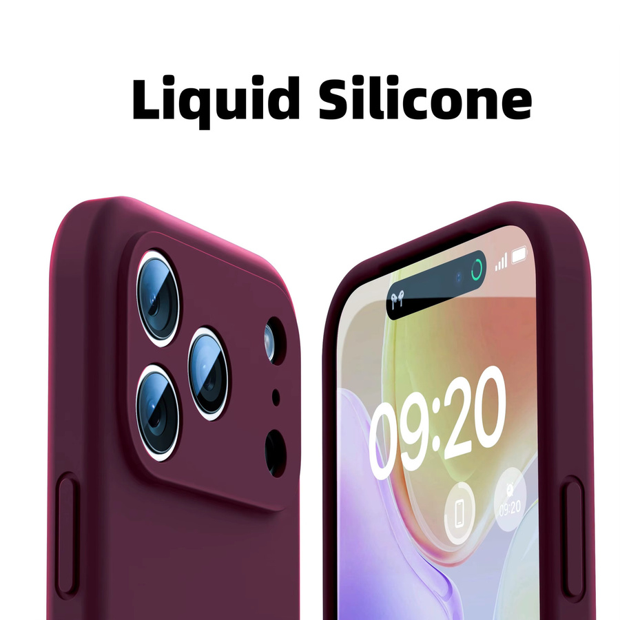 Stoßfeste Flüssigsilikon-Handyhülle für Apple iPhone 17 Pro Max, iPhone 17 Pro, iPhone 17 und iPhone 17 Air in Blau und Lila - Bild 2