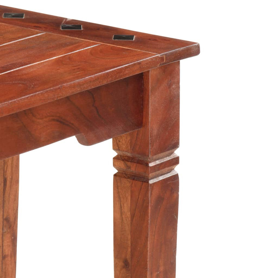 vidaXL Bank aus rustikalem Akazienholz in Braun, B/T/H: 110 x 45 x 35 cm - Bild 4