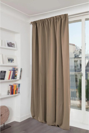 Moondream Verdunklungsvorhang mit Faltenband in Braun, Höhe: 250 cm, Breite: 135 cm
