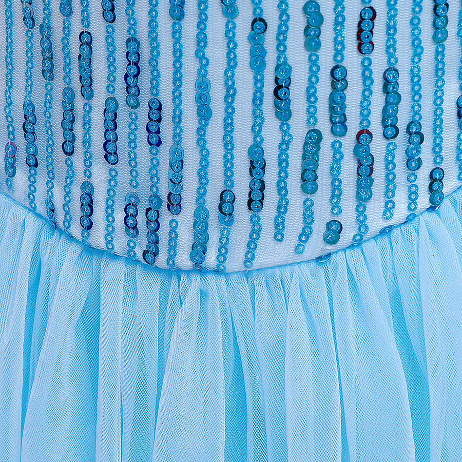 miqiaikids Schneeflocke Prinzessin Kleid, Mädchen Cosplay Kostüm, Pailletten - Bild 2