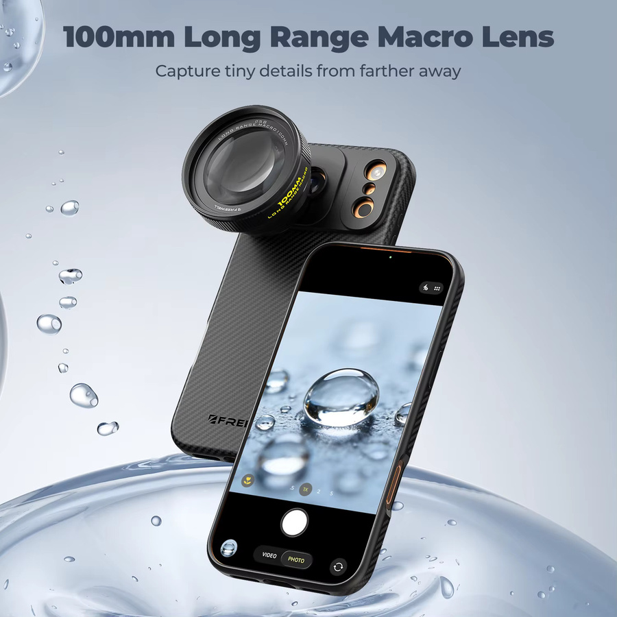 Freewell 100-mm-Makroobjektiv mit 3,4-facher Vergrößerung und 17-mm-Anschluss für Smartphone-Hüllen, Schwarz - Bild 2