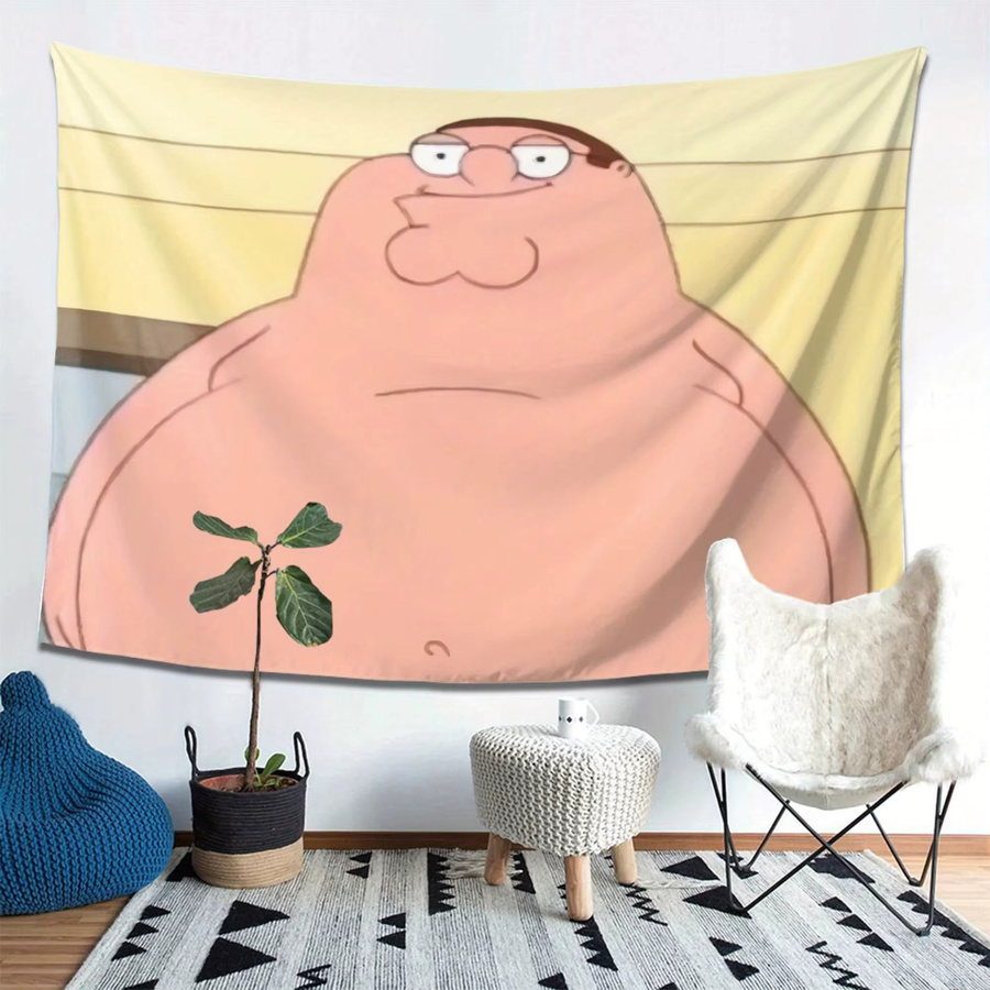 VIKAMA Wandteppich mit Glenn Quagmire Cartoon-Charakter-Muster in Multicolour, B/H: 60 x 40 cm - Bild 1