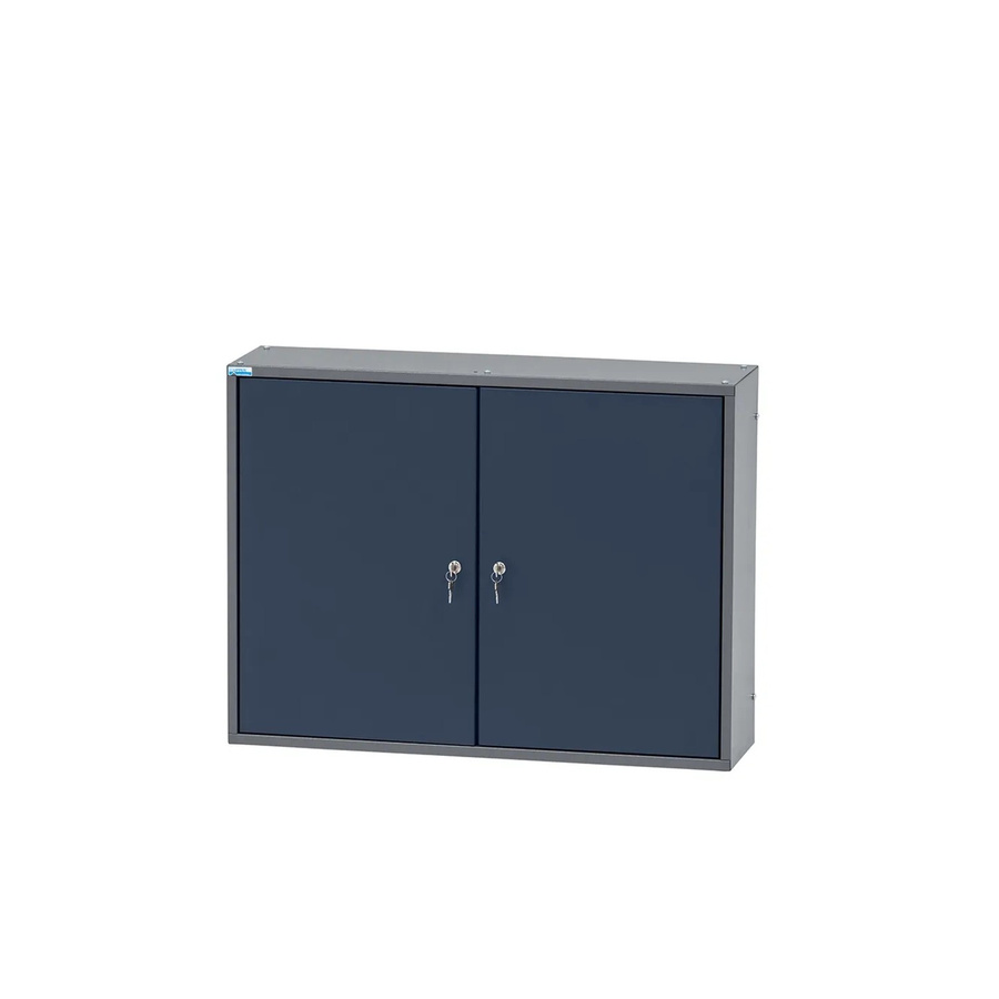 Küpper Hängeschrank 2-Türig in Blau-Grau mit 36 Sichtboxen, B: 60 cm, H: 80 cm, T: 20 cm - Bild 2
