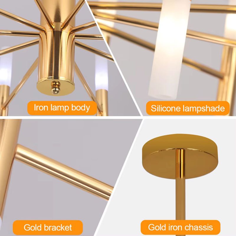 Moderne LED-Kronleuchter von GreeLustr in Gold, dekorative Deckenleuchte für Wohnzimmer, Hotel und Hallen - Bild 5