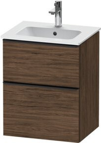 Duravit Waschtischunterschrank D-Neo in Weiß und Nussbaum Dunkel, B: 51 cm, T: 40,2 cm, H: 62,5 cm - Bild 1
