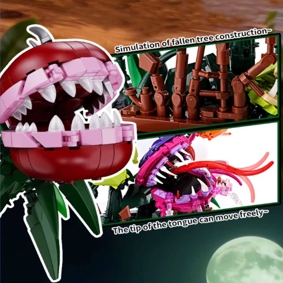 MOC Kannibal-Blumen-Herrenhaus, Bausteine, Fantasy, Mehrfarbig - Bild 4